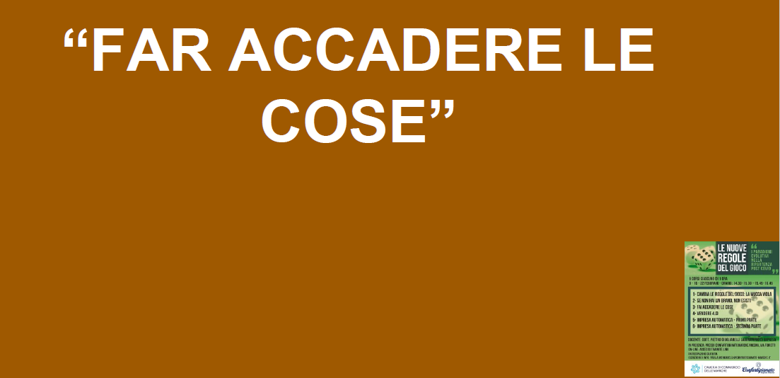 Le nuove regole del gioco: percorso formativo